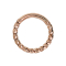 Micro anneau segment pliable tressé or rose