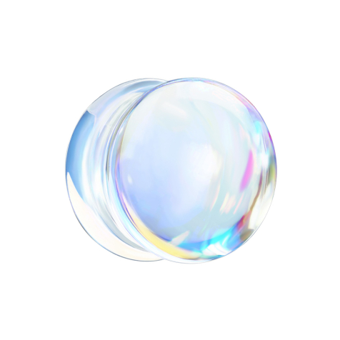 Flared Plug irisé en verre