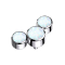 Dermal Anchor silber drei Opale weiss