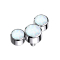 Dermal Anchor argenté trois opales blanches