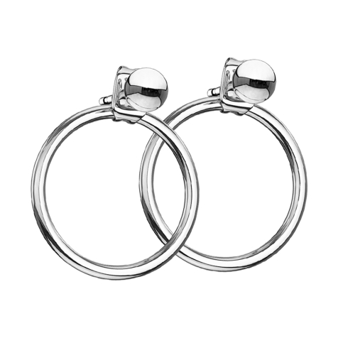 Orecchino dargento con pendente a sfera