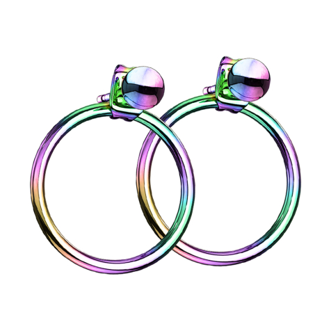 Orecchini colorati con pendente a sfera