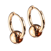 Earring rose gold pendant ball