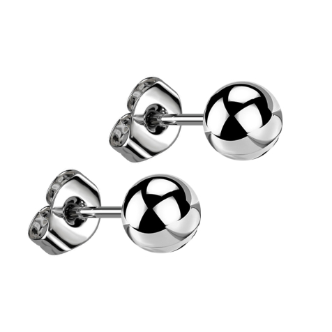 Silver ball stud earrings