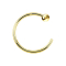 Anneau de nez ouvert en or 14k avec boule