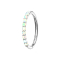 Micro segment ring hinged 14k white gold side opals white