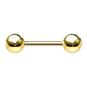 Micro Barbell en or 14k avec boule