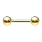 Barbell en or 14k avec boule