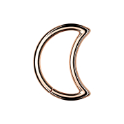 Micro segment ring hinged rose gold moon