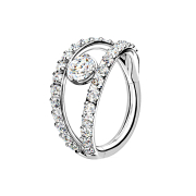 Anello a micro segmenti con cerniera doppio in argento...