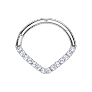 Micro anneau segment pliable 14k or blanc angle avec...