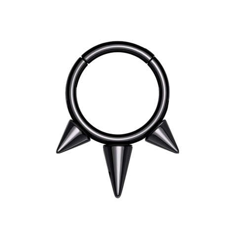 Micro Segmentring klappbar schwarz drei Cones