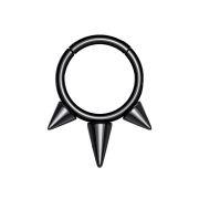 Micro Segmentring klappbar schwarz drei Cones