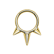 Micro Segmentring klappbar vergoldet drei Cones