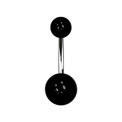 Banane silber mit zwei Kugeln schwarz