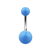 Banane argentée avec deux boules bleu clair