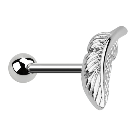 Micro Barbell argent avec boule et ressort à gauche
