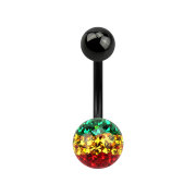 Nero banana con palla e sfere di cristallo Strato...