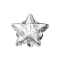 Dermal anchor silver star crystal silver setting