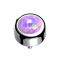 Dermal Anchor Cylinder Silver with Opal Violet