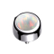 Dermal Anchor Cylinder Silver with White Opal