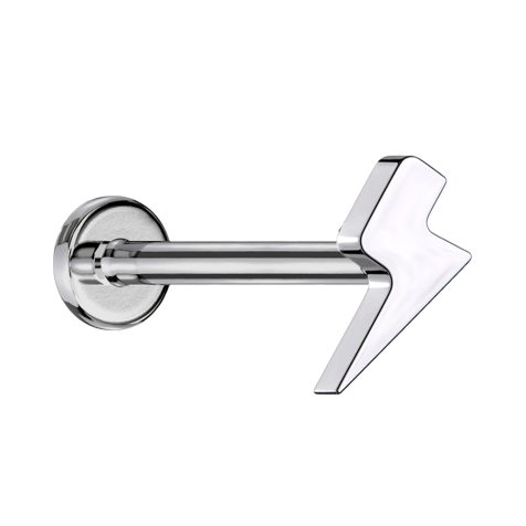 Micro Labret Innengewinde silber Blitz