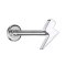 Micro Labret Innengewinde silber Blitz