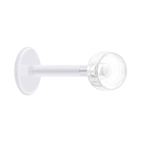 Micro Labret trasparente con disco di ritenzione