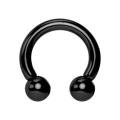 Circular Barbell noir avec deux boules