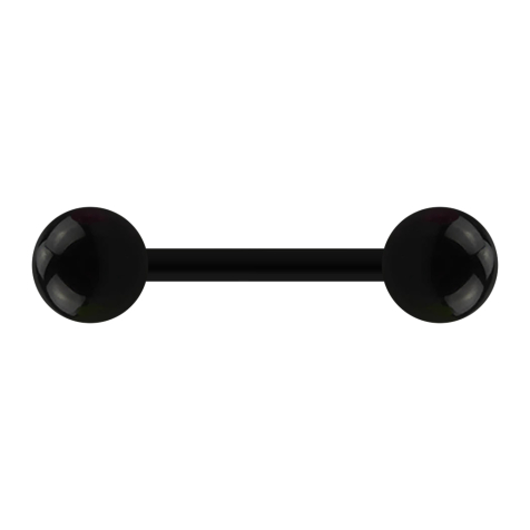 Barbell black with two balls