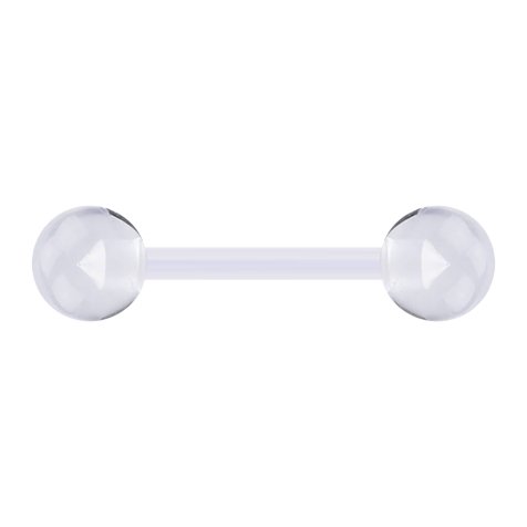Barbell transparent with two balls