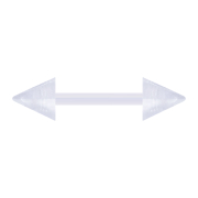 Barbell transparent with two cones