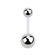 Banane transparent mit zwei Kugeln silber