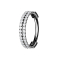 Micro segment ring, foldable, black, double line with crystals