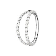 Micro segment ring, foldable, silver, two rings with...