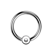 Micro Ball Closure Ring silber Kugel mit 0.8 mm Gewinde