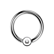 Ball Closure Ring silber Kugel mit 0.8 mm Gewinde