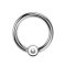 Ball Closure Ring silber Kugel mit 0.8 mm Gewinde