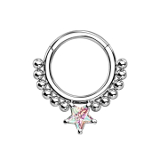 Micro anneau segment pliable argent boules et...