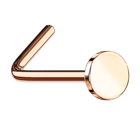 Naso angolato in oro rosa con disco