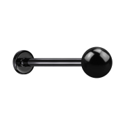 Micro labret nero con pallina