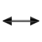 Micro barbell black with two cones