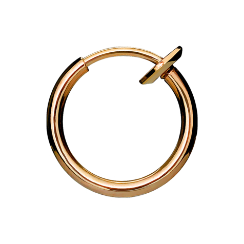 Faux anneau nasal en or rose avec revêtement en titane