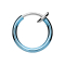 Fake nose ring light blue with titanium coating