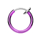 Fake Nasenring violett mit Titanium Beschichtung