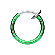 Faux anneau nasal vert avec revêtement en titane