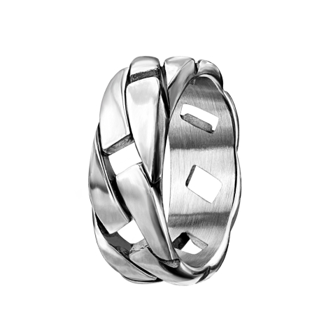 Bague argent chaîne