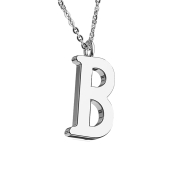 Catena dargento con ciondolo lettera B