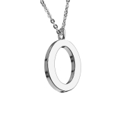 Catena dargento con ciondolo lettera O