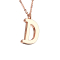 Chain rose gold pendant letter D